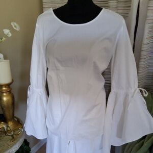 1. State Classic Cotton White Blouse.